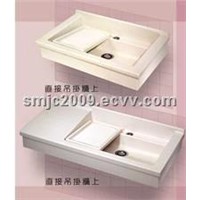 Cultured marble bathroom sink