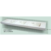 Cultured marble wall-hanging and embeded bathroom sink