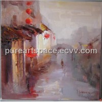 chinese country oil painting