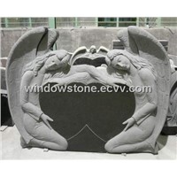 Double Angels with Double Hearts Monuments