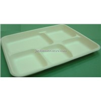 school cafeteria tray eco friendly sugarcane tableware