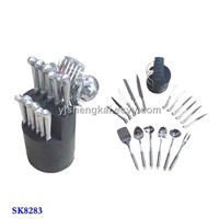 17pcs Knife Set in Hollow Handle