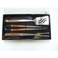 Babecue Tools Set with Wood Handle