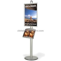 Poster Display Stand with Literature Holder