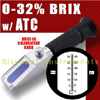 New Brix Refractometer 0-32% ATC Fruit Juice Wine CNC