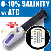 New Salinity Refractometer 0-10% ATC Aquarium Salt