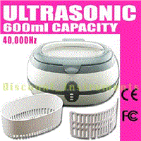 Ultrasonic Cleaner Jewelry Glasses Keys Dentures 600ml