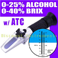 Wine Grape Alcohol Refractometer( 0-40% Brix 0-25% VOL)