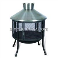 26-Inch Dome Fireplace with Stainless Steel Roof