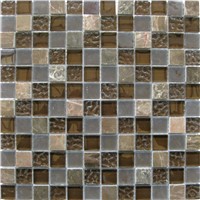 Glass Mixed Marble Mosaic (KSL-9052)