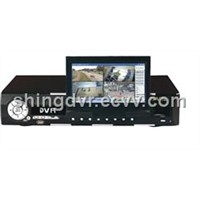 MPEG4 4ch Standalone DVR With LCD MONITOR