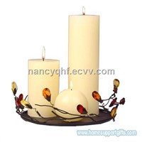 Metal candle plate