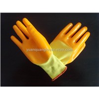 PVC coated safety gloves/ knitted dipped working gloves