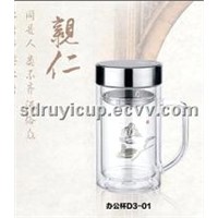 Double Wall Office Glass Cup