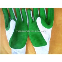 Rubber Coated Safety Gloves / Knitted Dipped Working Gloves