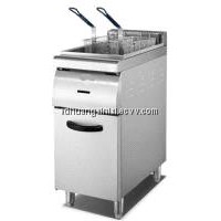 1-Tank 2-Basket Electric Fryer with Cabinet