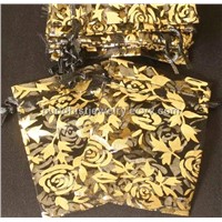 2.5x3.5"(7x9cm) 1000pcs Bridal Accessories Black Organza Gift Jewelry Bag Pouch(Random design)