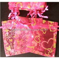 2.5x3.5"(7x9cm) 1000pcs Bridal Accessories Magenta Red Organza Gift Jewelry Bag Pouch(Random design)