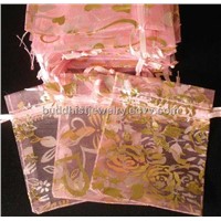 2.5x3.5"(7x9cm) 1000pcs Bridal Accessories Pink Organza Gift Jewelry Bag Pouch(Random Design)