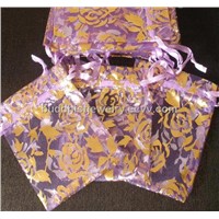 2.5x3.5"(7x9cm) 1000pcs Bridal Accessories Purple Organza Gift Jewelry Bag Pouch