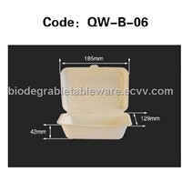 600ml disposable clamshell biodegradable tableware eco friendly food container