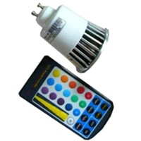 GU10 5W RGB led spot lamp with remote controller