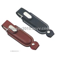 Leather USB Flash Drive with Capacity from 128MB to 16GB