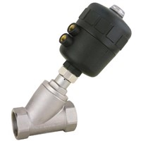 Pneumatic Angle Seat Valve with Engineering Plastic Actuator