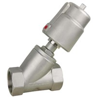 Pneumatic Angle Seat Valve with Stainless Steel 304 Actuator
