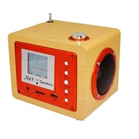 Portable mini speaker ( Support mobile,USB,SD,FM radio,built-in battery)