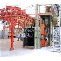 Q58 series piled and released type shot blasting machine