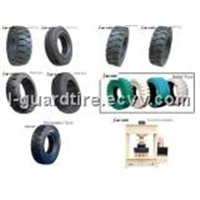 Rim-Bonded Forklift Solid Tire With 3 Layer
