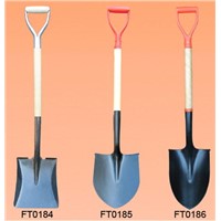 Shovel with Short Wooden Handle