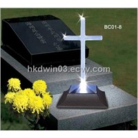 Solar Cross Cemetery Lamp