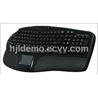 Wireless 2.4g Ergonomic Multimedia Touchpad Keyboard
