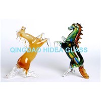 art glass items,glass animal