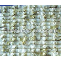 chinese river shell teeth mosaic panel
