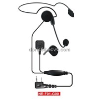 with super-thin finger PTT headset microphone for two way radio