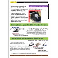 Waffletechnology Cleaning Card for Epson TM-J9000 Series Check Scanner