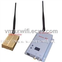 1.2G 1200MW wireless video transmission,15 Channel wireless AV transmitter and receiver