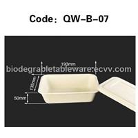 850ml lunch box with separate lid biodegradable tableware