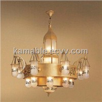 Brass Glass Pendant Lamp (S13)