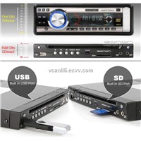 car Half-Din DVD player, AVI/VCD/MP3/CD Player Built-in SD/USB Port
