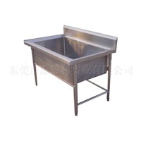 stainless steel large bowl sink table