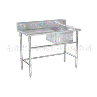 stainless steel sink table with left drainboard