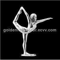 Bronze Finish Yoga Girl Sculpture