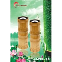 2.0 channel speaker with bamboo speaker