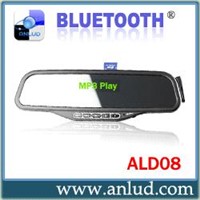 Bluetooth handsfree car kit mirror with SD card and MP3
