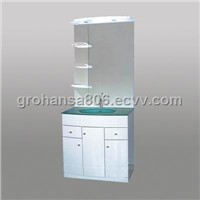 Cabinet with Glass Sinks