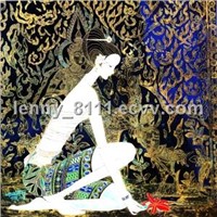 Cloisonne Painting-China Lady